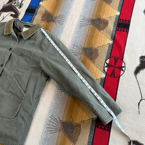 LL Bean Field Coat Womens Size XL Chore Barn Removable Wool Liner Green - Picture 12 of 12